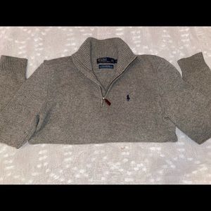 Men's Grey Quarter Zip from Ralph Lauren